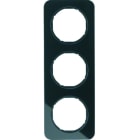 BERKER - R.1 Rahmen 3fach Glas schwarz