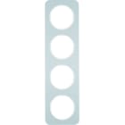 BERKER - R.1 Rahmen 4fach Aluminium für Zentralstücke polarweiß glänzend