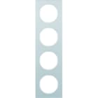 BERKER - R.3 Rahmen 4fach Aluminium & polarweiß
