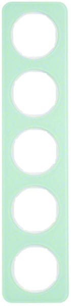 BERKER - R.1 Rahmen 5fach Glas polarweiß