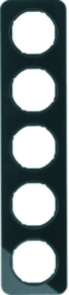 BERKER - R.1 Rahmen 5fach Glas schwarz