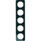 BERKER - R.1 Rahmen 5fach Glas schwarz