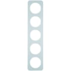 BERKER - R.1 Rahmen 4fach Aluminium für Zentralstücke polarweiß glänzend