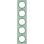 BERKER - R.3 Rahmen 5fach Edelstahl & schwarz