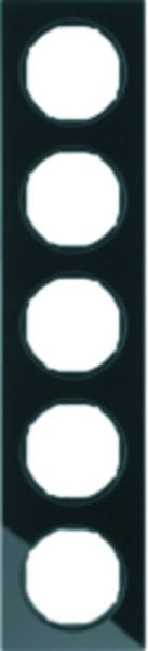 BERKER - R.3 Rahmen 5fach Glas schwarz