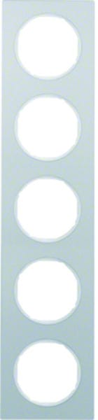 BERKER - R.3 Rahmen 5fach Aluminium & polarweiß