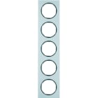 BERKER - R.3 Rahmen 5fach Aluminium & schwarz