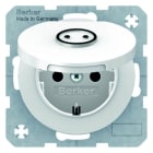 BERKER - R.x SSD mit abtastbarem Symbol Steckdose & Klappdeckel polarweiß glänz.