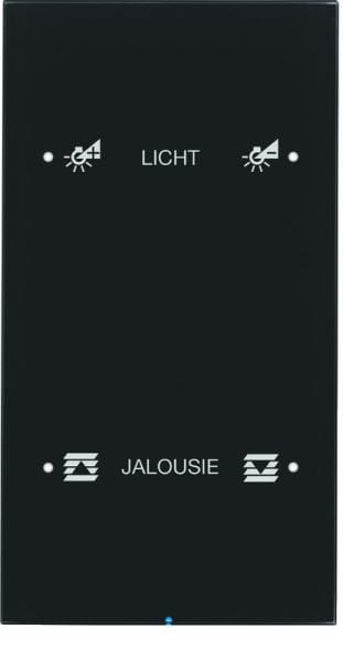 BERKER - KNX R.3 Touch Sensor 2fach Komfort Glas schwarz konfiguriert