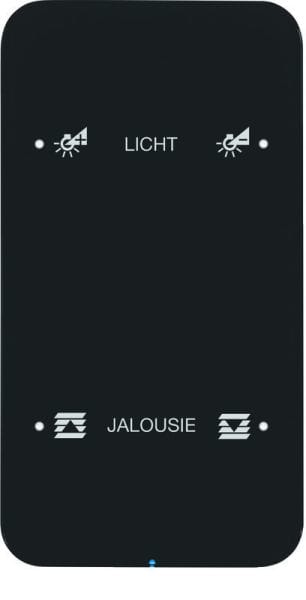BERKER - KNX R.1 Touch Sensor 2fach Komfort Glas schwarz konfiguriert