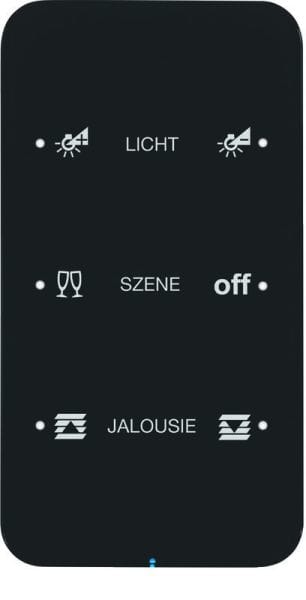 BERKER - KNX R.1 Touch Sensor 3fach Komfort Glas schwarz konfiguriert