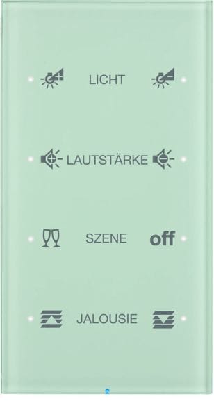 BERKER - KNX R.3 Touch Sensor 4fach Komfort Glas polarweiß konfiguriert