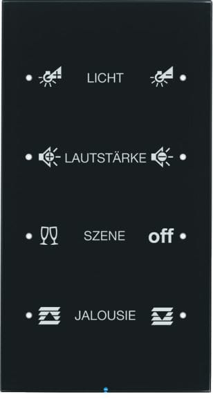 BERKER - KNX R.3 Touch Sensor 4fach Komfort Glas schwarz konfiguriert