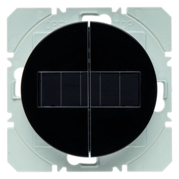 BERKER - KNX-RF R.x Wandsender 2fach flach Solar schwarz glänzend