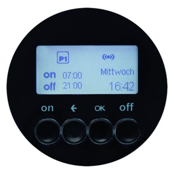 BERKER - KNX-RF R.x Zeitschaltuhr schwarz glänzend