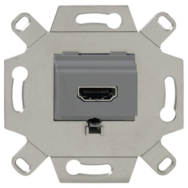 RUTENBECK - Anschlussdose HDMI 1-fach mit HDMI Buchse grau