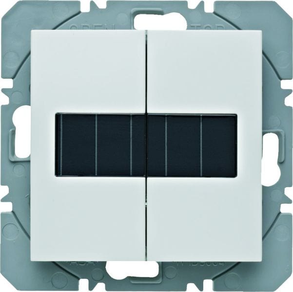 BERKER - KNX-RF S.1/B.x Wandsender 2fach flach Solar polarweiß glänzend