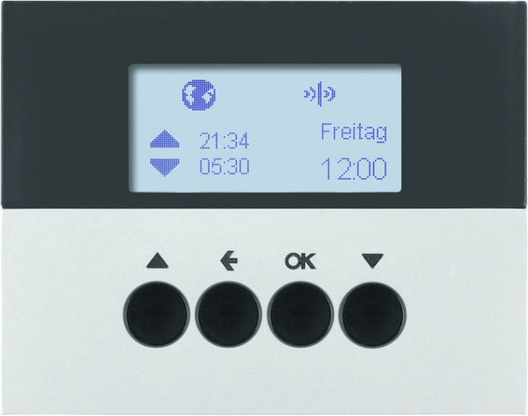 BERKER - KNX-Funk K.5 Jalousie-Schaltuhr Aluminium lackiert