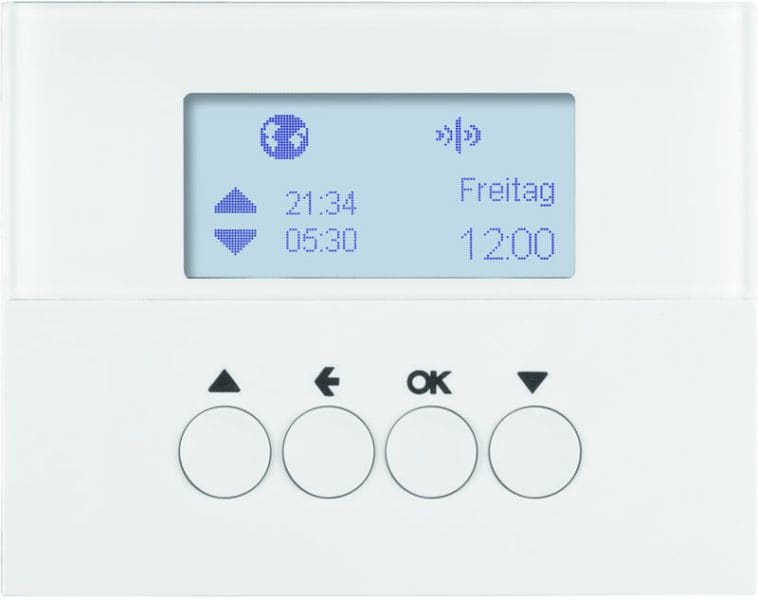 BERKER - KNX-Funk K.1 Jalousie-Schaltuhr polarweiß glänzend