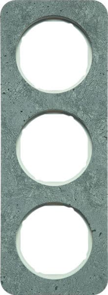BERKER - R.1 Rahmen 3fach Beton grau / polarweiß glänzend