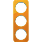 BERKER - R.1 Rahmen 3fach Acryl orange / polarweiß glänzend