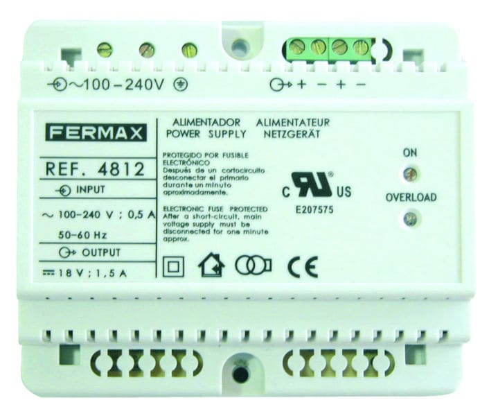 FERMAX - Audio/Video Netzgerät, VDS 240Vac/18Vdc-1,5A, TE6