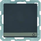 BERKER - Q.x SSD mit Klappdeckel, Schrift- feld & erh. Berührungsschutz sw m., lack