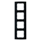 BERKER - B.3 Rahmen 4fach Alu schwarz für Zentralstücke anthrazit matt