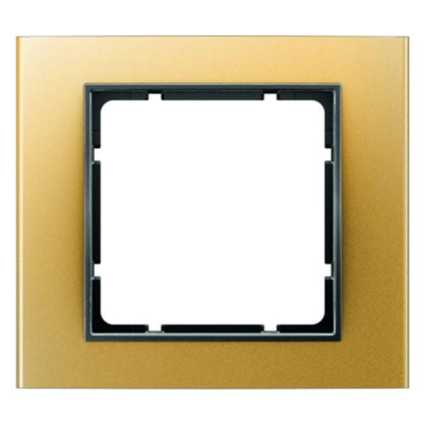 BERKER - B.3 Rahmen 1fach Alu gold für Zentralstücke anthrazit matt