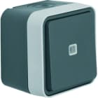 BERKER - W.1 Wechselschalter mit Linse grau/lichtgrau matt
