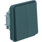 BERKER - W.1 Serientaster-Einsatz mit Wippe 2fach Ap/Up grau matt