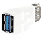 RUTENBECK - USB-Keystone, USB 3.0, USB A (Buchse/Buchse), reinweiß