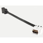 RUTENBECK - HDMI-Keystone (Buchse/Buchse), mit Kabelpeitsche (20 cm), polarweiß