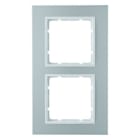 BERKER - B.7 Rahmen 2fach Aluminium für Zentralstücke polarweiß matt