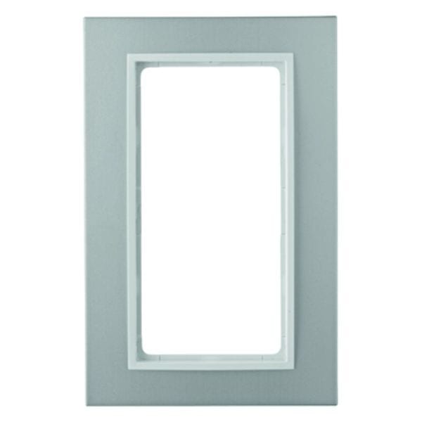 BERKER - KNX B.7 Rahmen mit großem Ausschnitt Aluminium/polarweiß matt