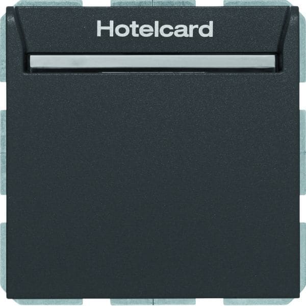 BERKER - S.1/B.x Relais-Schalter mit Zentralstück für Hotelcard anthrazit mat