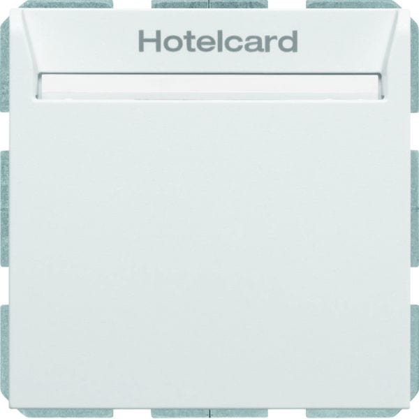 BERKER - S.1/B.x Relais-Schalter mit Zentralstück für Hotelcard polarweiß m.