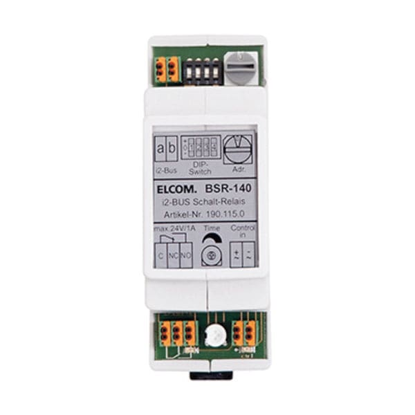 ELCOM - BSR-140 Schaltrelais 1fach mit Eingang REG i2Audio lichtgrau