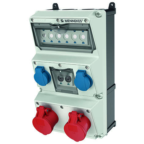 MENNEKES - Steckdosen-Kombi AMAXX 3 2 SSTD, 2x16/5, IP44, + Abs.