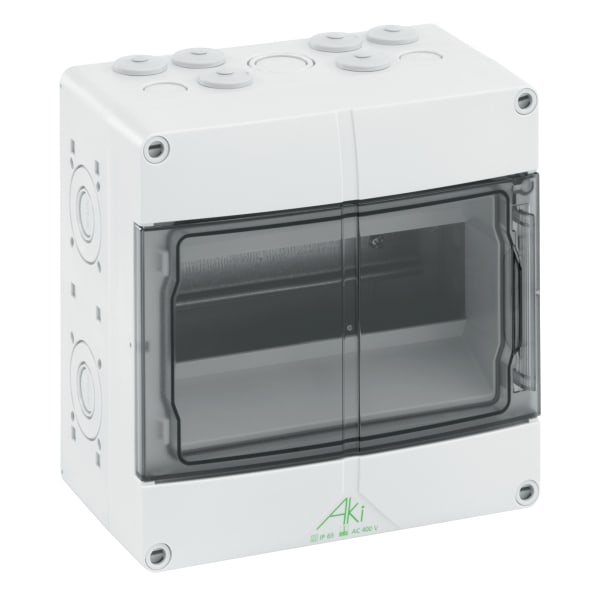 SPELSBERG - Kleinverteiler, grau, IP65, 9 Teilungseinheiten, Schlagfestigkeit IK08, AKi 09