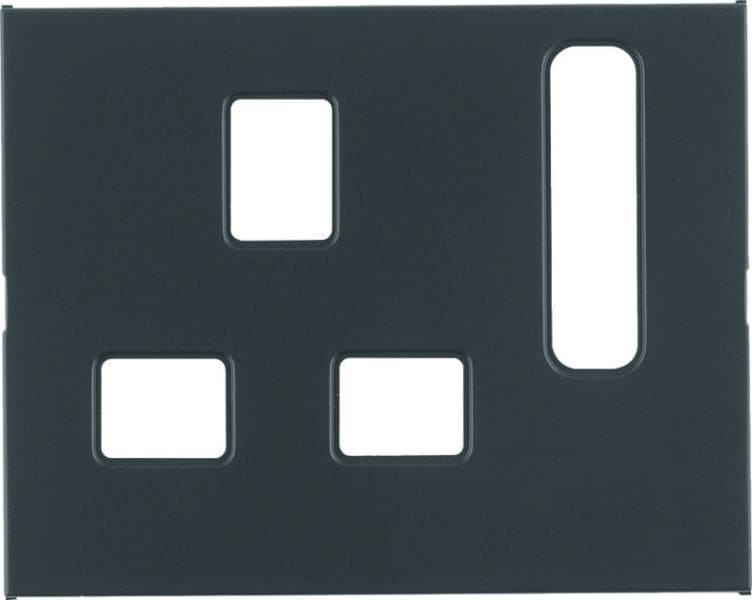 BERKER - K.1 Zentralstück für British Standard SD abschaltbar anthrazit matt