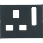 BERKER - K.1 Zentralstück für British Standard SD abschaltbar anthrazit matt