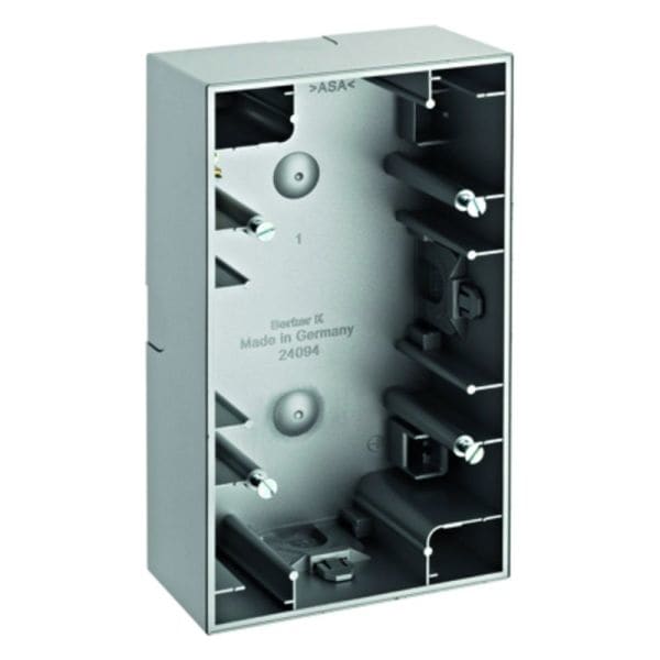BERKER - K.5 Aufputz-Gehäuse 2fach senkrecht Aluminium