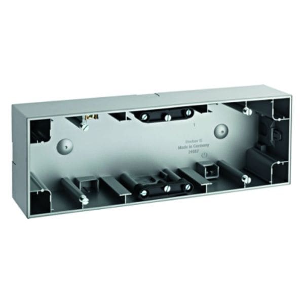 BERKER - K.5 Aufputz-Gehäuse 3fach waagrecht Aluminium