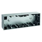 BERKER - K.5 Aufputz-Gehäuse 3fach waagrecht Aluminium