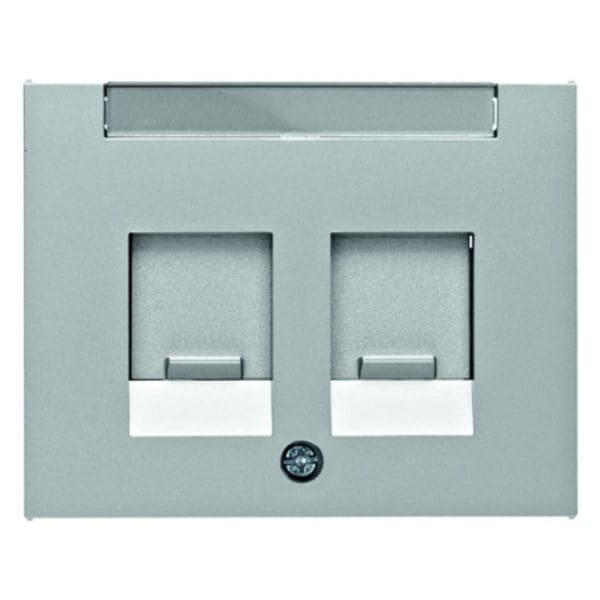 BERKER - K.5 Zentralst.Staubschutzschieber und Beschriftungsfeld Aluminium