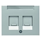 BERKER - K.5 Zentralst.Staubschutzschieber und Beschriftungsfeld Aluminium