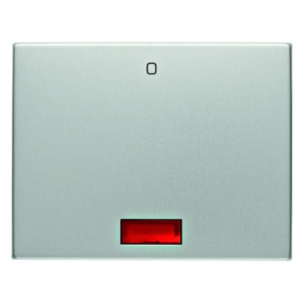 BERKER - K.5 Wippe mit roter Linse und Aufdruck 0, Aluminium