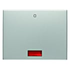 BERKER - K.5 Wippe mit roter Linse und Aufdruck 0, Aluminium