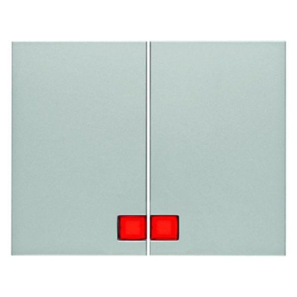 BERKER - K.5 Wippen mit roter Linse Aluminium